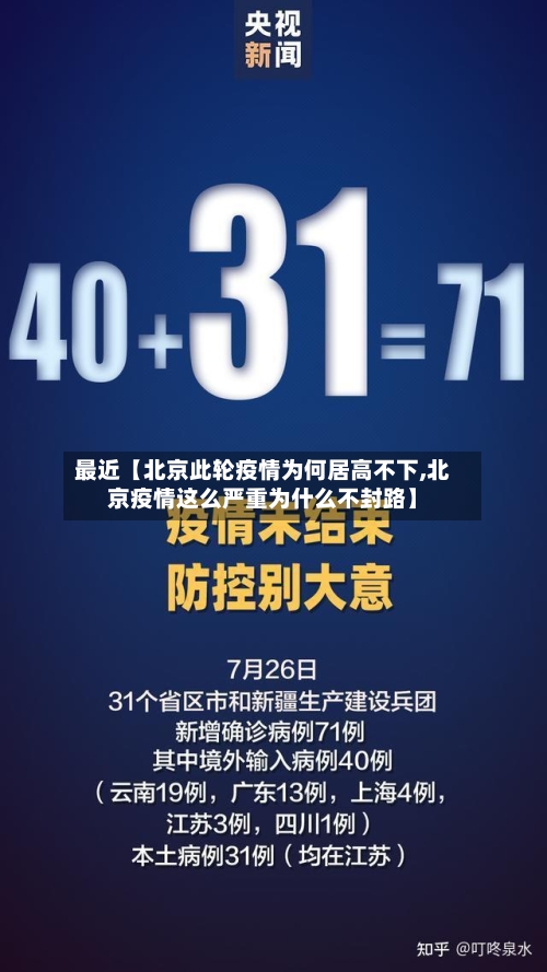 最近【北京此轮疫情为何居高不下,北京疫情这么严重为什么不封路】