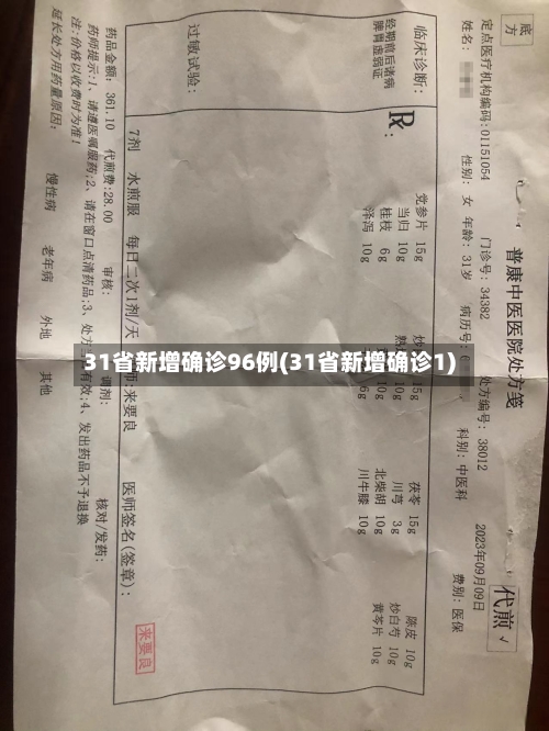 31省新增确诊96例(31省新增确诊1)