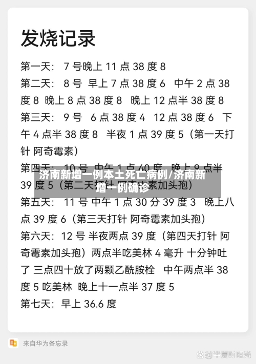 济南新增一例本土死亡病例/济南新增一例确诊-第2张图片
