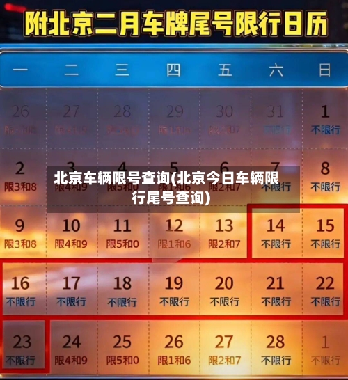 北京车辆限号查询(北京今日车辆限行尾号查询)-第3张图片