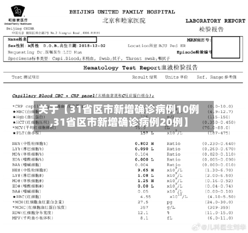 关于【31省区市新增确诊病例10例,31省区市新增确诊病例20例】