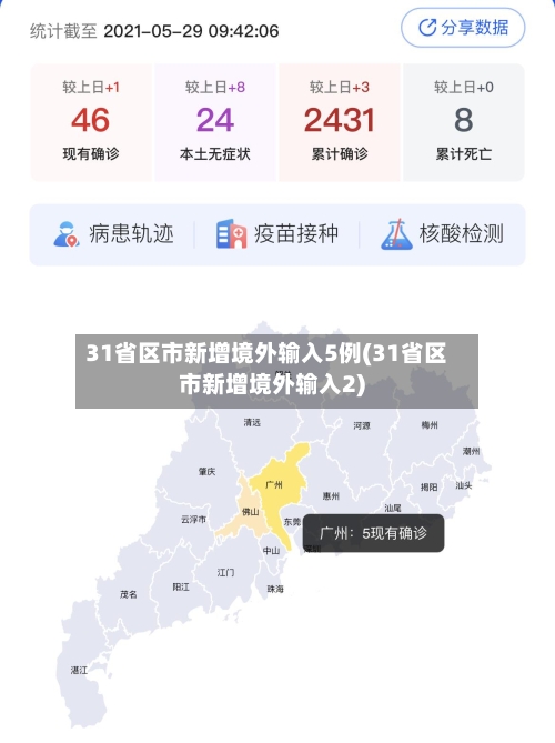 31省区市新增境外输入5例(31省区市新增境外输入2)-第2张图片