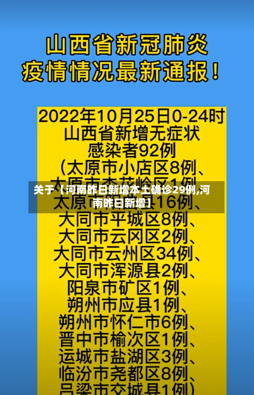关于【河南昨日新增本土确诊29例,河南昨曰新增】-第3张图片