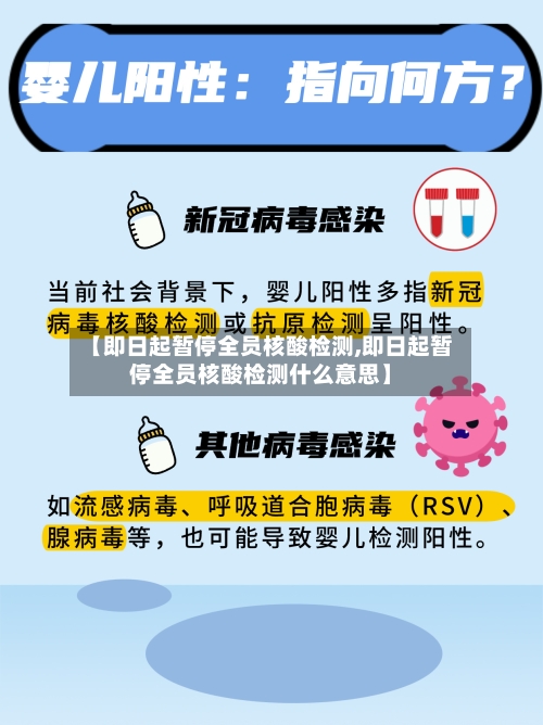 【即日起暂停全员核酸检测,即日起暂停全员核酸检测什么意思】