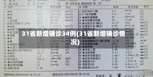 31省新增确诊34例(31省新增确诊情况)