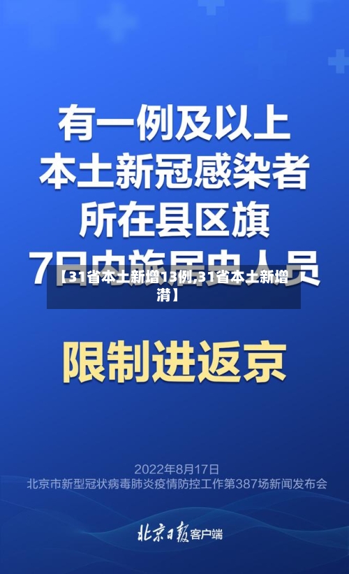 【31省本土新增13例,31省本土新增潸】