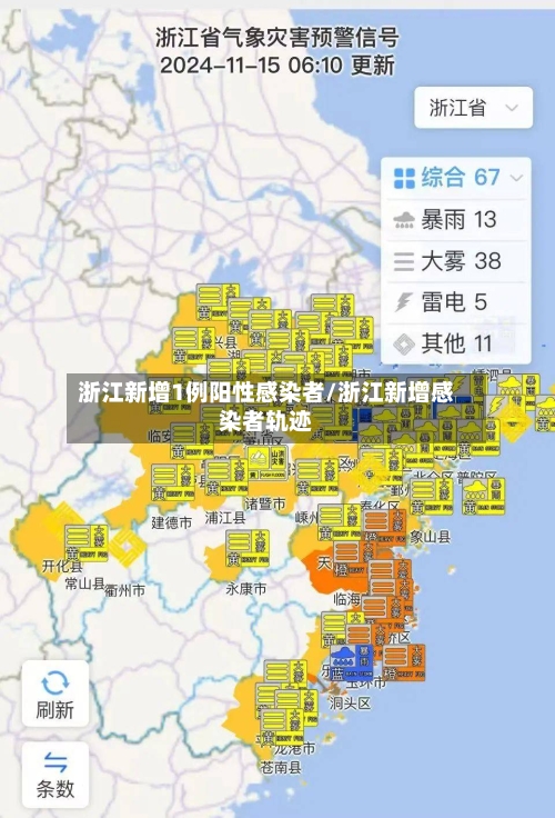 浙江新增1例阳性感染者/浙江新增感染者轨迹