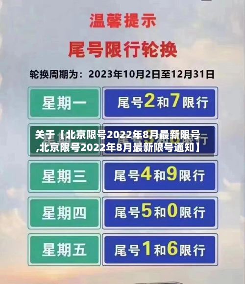 关于【北京限号2022年8月最新限号,北京限号2022年8月最新限号通知】-第3张图片