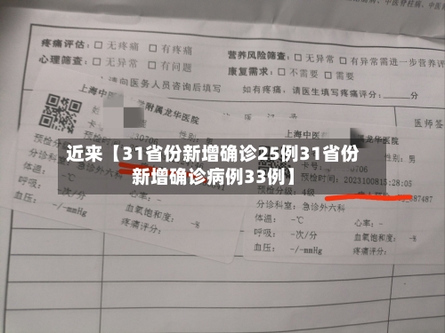 近来【31省份新增确诊25例31省份新增确诊病例33例】