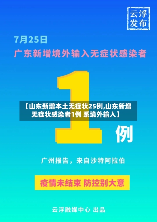 【山东新增本土无症状25例,山东新增无症状感染者1例 系境外输入】