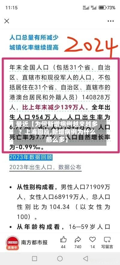 最近【为何新增病例越来越多？上海回应,新增病例为什么那么多】