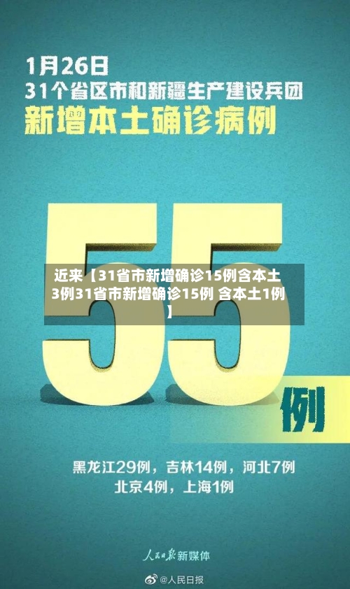 近来【31省市新增确诊15例含本土3例31省市新增确诊15例 含本土1例】
