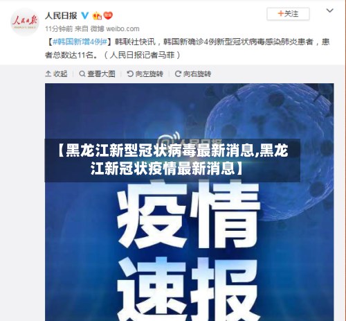 【黑龙江新型冠状病毒最新消息,黑龙江新冠状疫情最新消息】