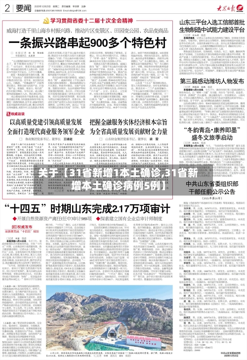 关于【31省新增1本土确诊,31省新增本土确诊病例5例】