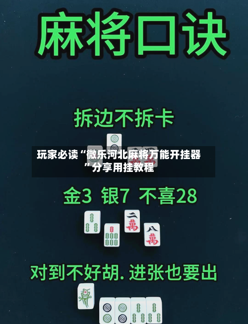 玩家必读“微乐河北麻将万能开挂器”分享用挂教程-第2张图片