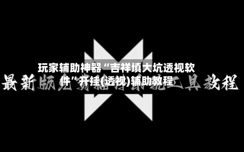 玩家辅助神器“吉祥填大坑透视软件	”开挂(透视)辅助教程-第2张图片