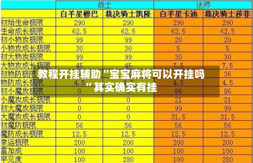 教程开挂辅助“宝宝麻将可以开挂吗”其实确实有挂-第3张图片