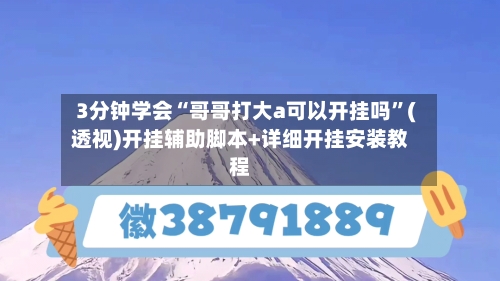 3分钟学会“哥哥打大a可以开挂吗”(透视)开挂辅助脚本+详细开挂安装教程