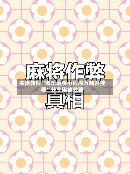 实操教程“微乐麻将小程序万能开挂器”分享用挂教程-第2张图片