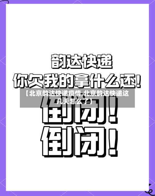 【北京韵达快递疫情,北京韵达快递这几天怎么了】-第2张图片