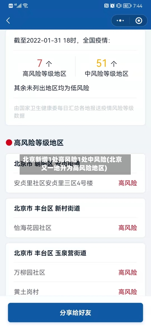 北京新增1处高风险1处中风险(北京又一地升为高风险地区)-第3张图片