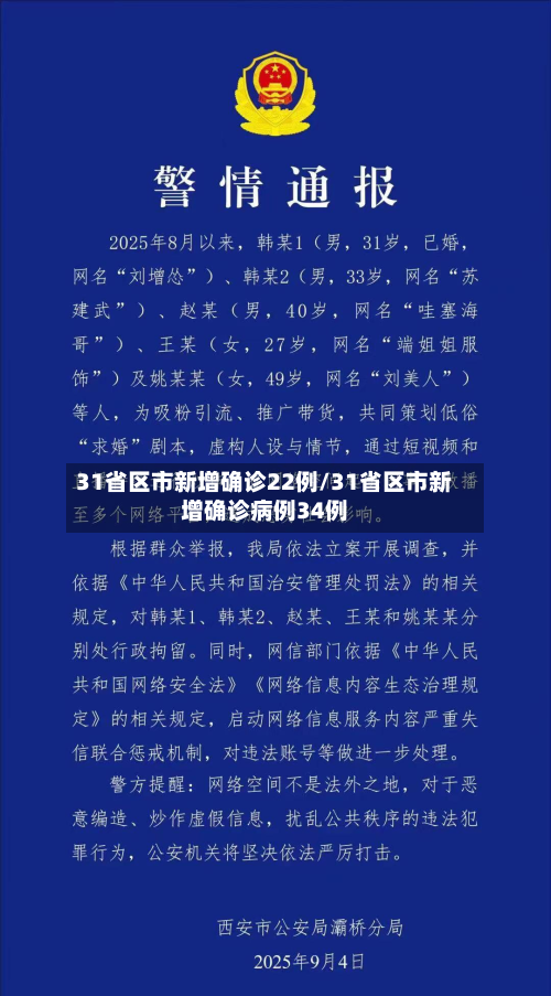 31省区市新增确诊22例/31省区市新增确诊病例34例